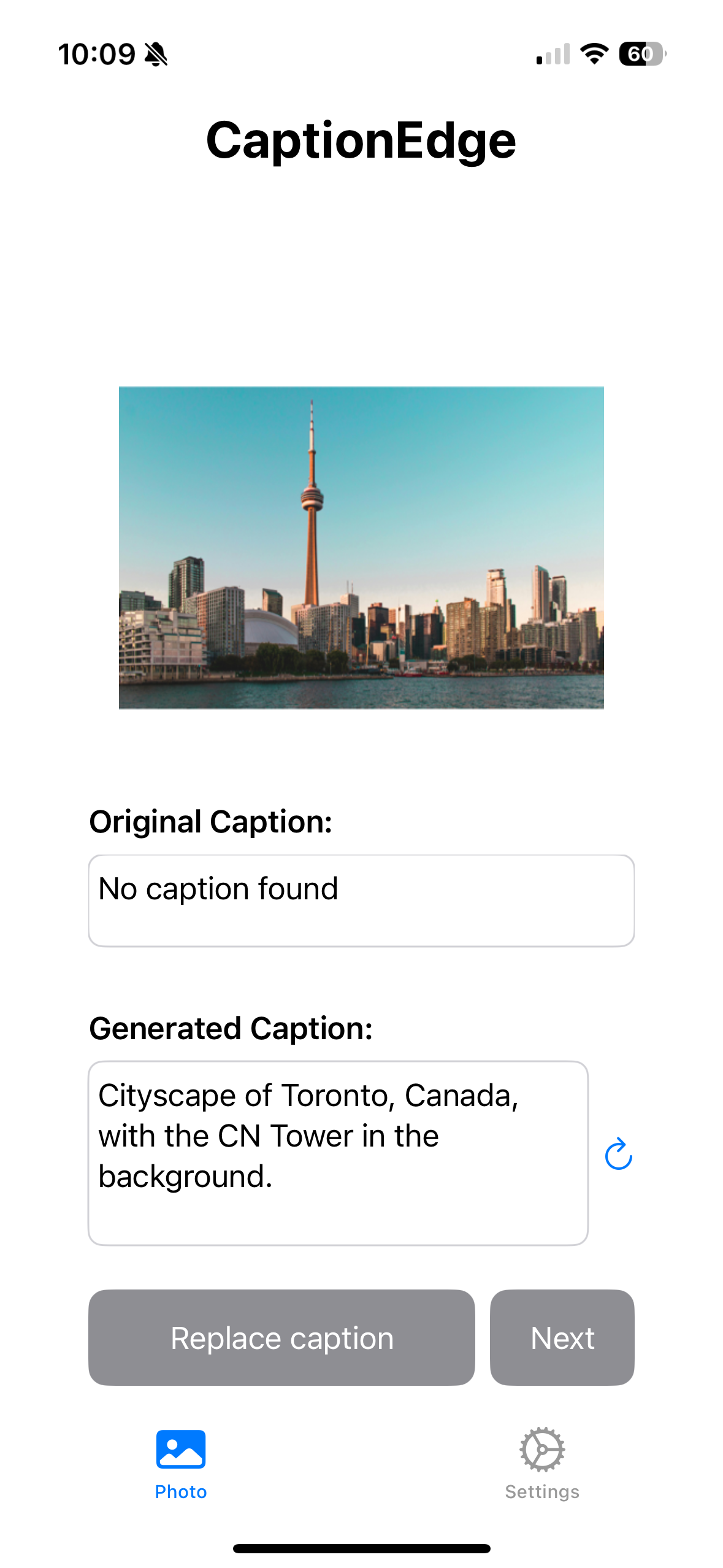 CaptionEdge App Screenshot